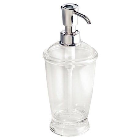 IDESIGN Soap Dispenser, 12 oz Capacity, Plastic, Clear, Chrome 45620